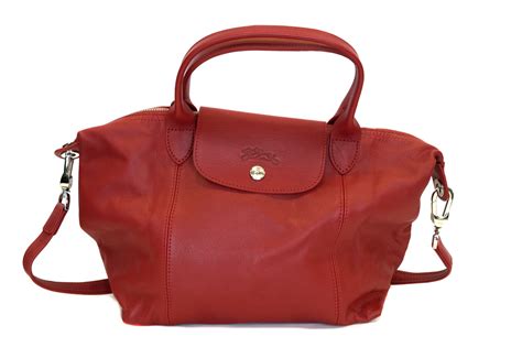 longchamp genuine leather tote handbags.